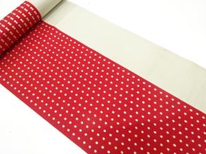 アンティーク　水玉模様織り出し　八寸帯地反物